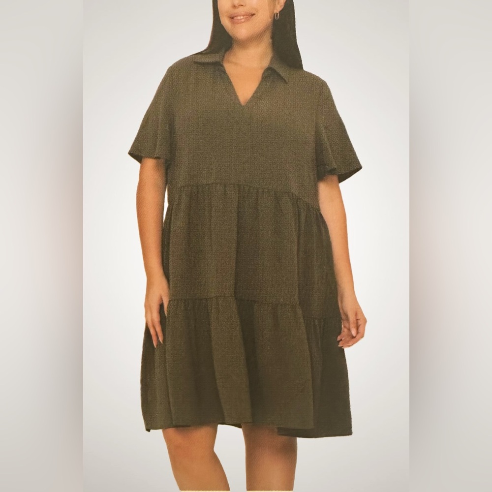 ✨ NWT- Tahari Tiered Collared Dress ✨